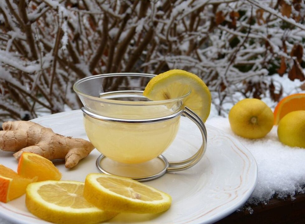 ginger tea based on ginger for potency